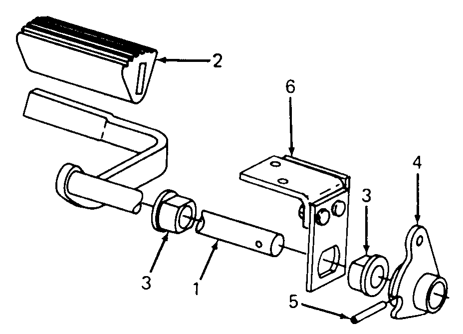 Clutch Pedal And Connections Diagram and Parts List for 1105 0350039U-135292100-135292399-136292100 Cub Cadet Lawn Tractor